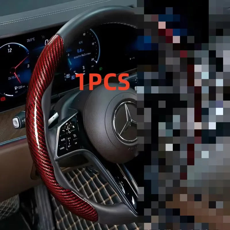 Funda para volante efecto fibra de carbono antideslizante